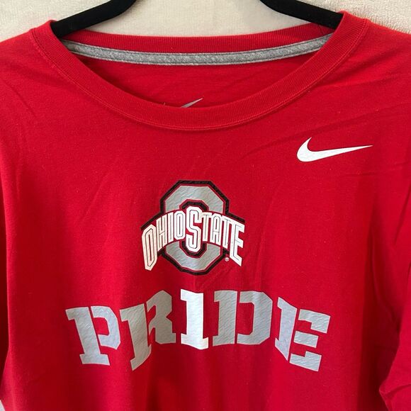 Nike T-Shirt Men's Size XL Color Red Ohio State PRIDE Graphic Regular Fit - Picture 3 of 8